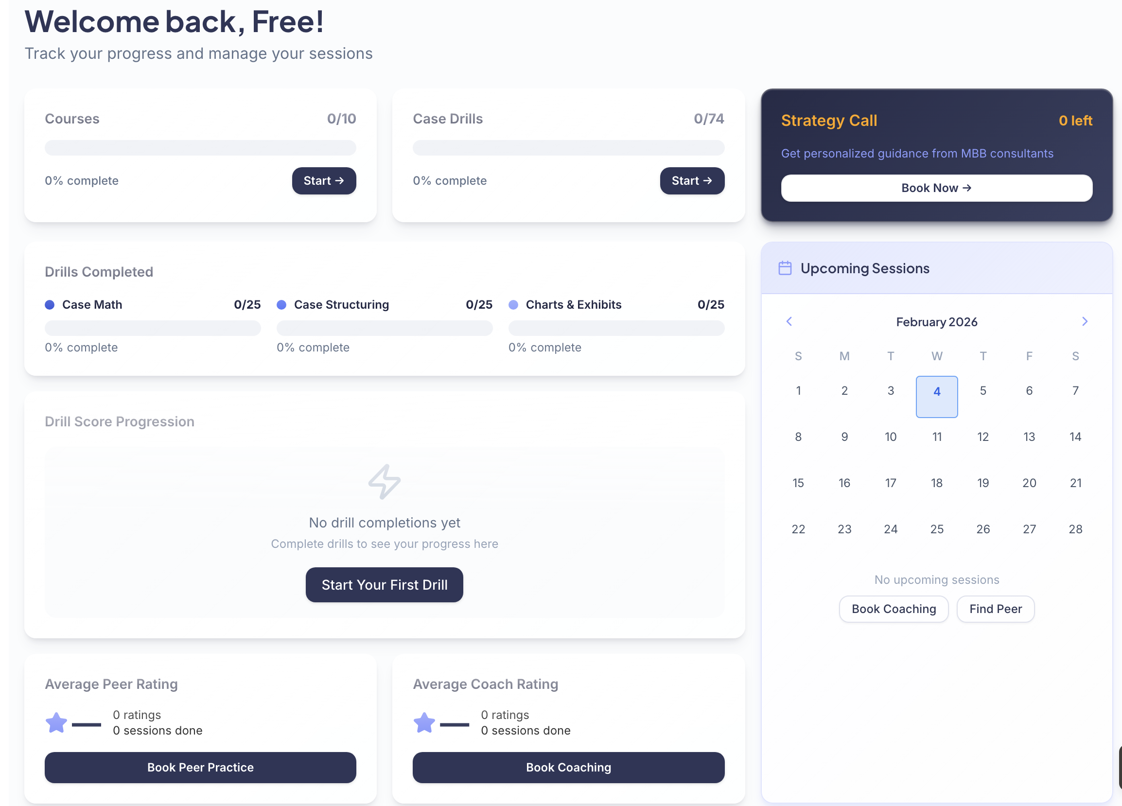 Courses Dashboard