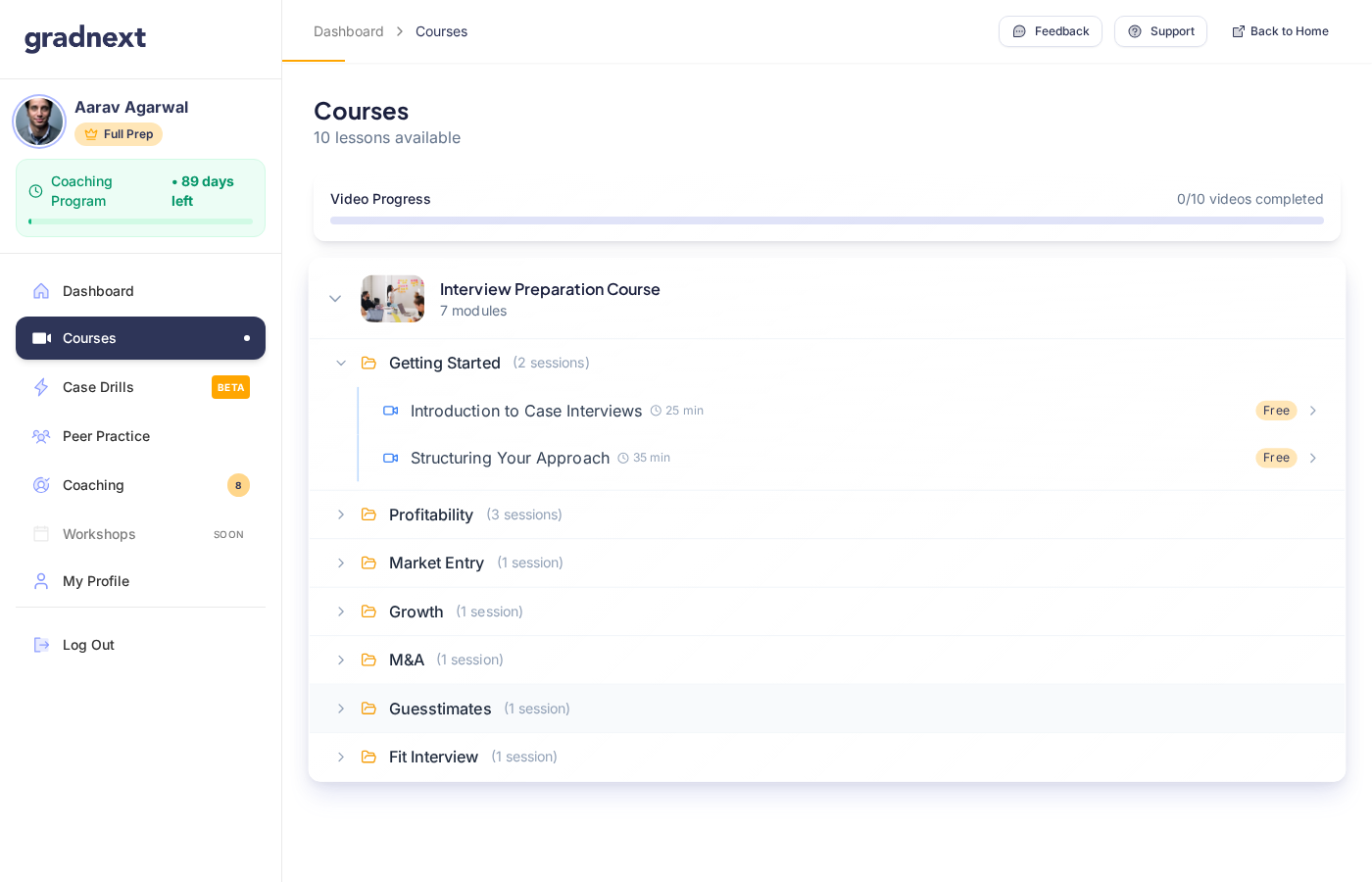 Workshops Dashboard